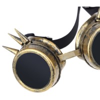 Steampunk Goggles with Spikes Brass