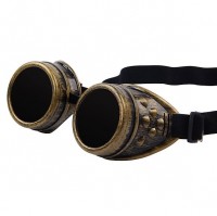 Cyberpunk glasses with rubber bronze color