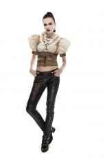 White Puff Sleeves Steampunk Shirt