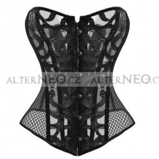 Openwork Mesh Black Gotihic Corset