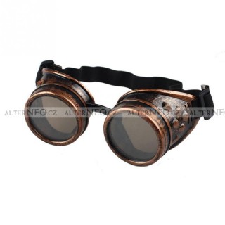 Cyberpunk glasses with rubber bronze color