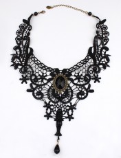 Gothic Vintage Black Lace Choker Victorian