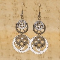 Steampunk Earrings Gears