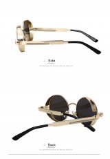 Steampunk Retro Blinder Round Sunglasses Vintage