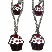 Cupcake pendant double set