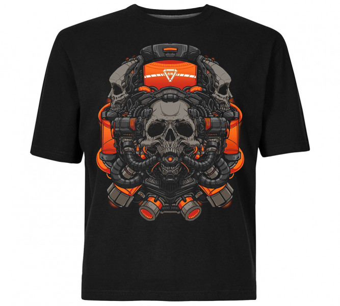 T-shirt Cyberpunk Skull